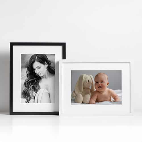 Porta-retratos personalizados 15x21 com fotos em preto e branco ProAlbuns