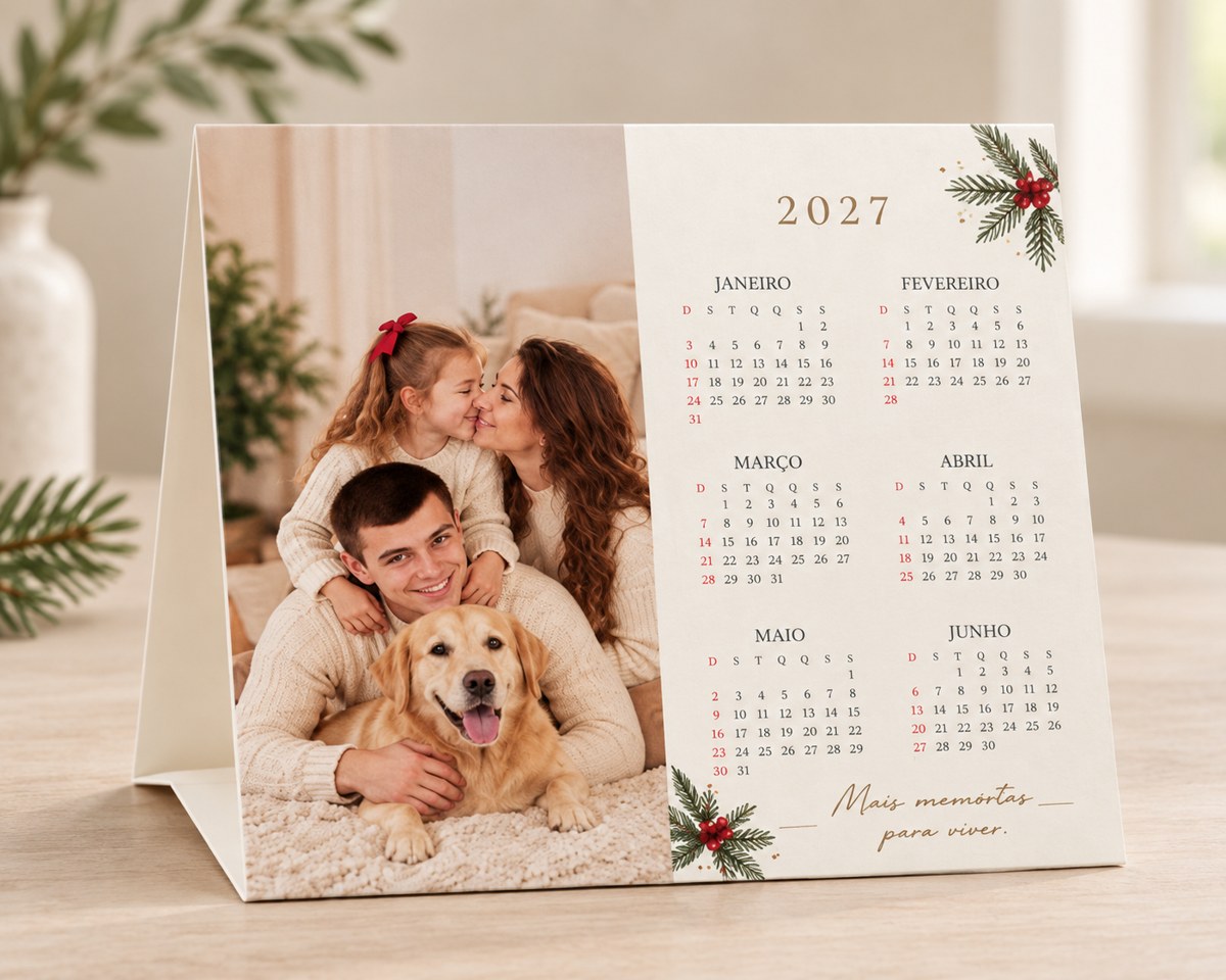 Calendário de Mesa de Natal