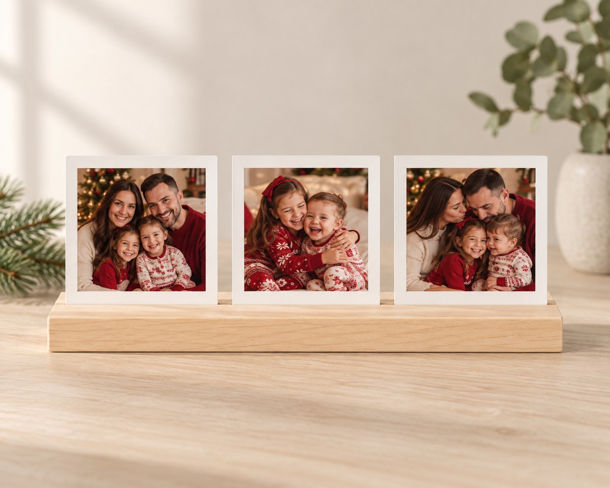 Trio Fotos de Mesa de Natal